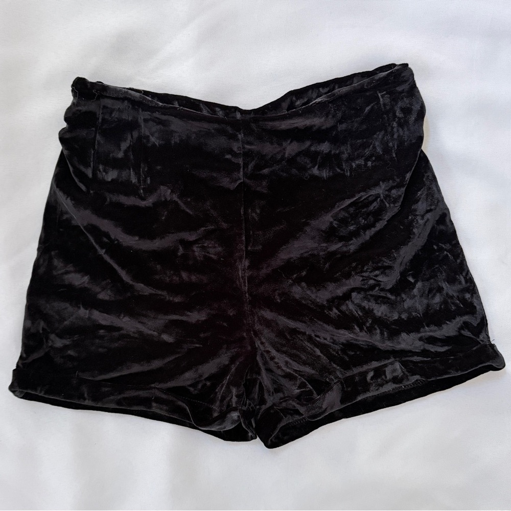 Brandy Melville Crushed Velvet Shorts